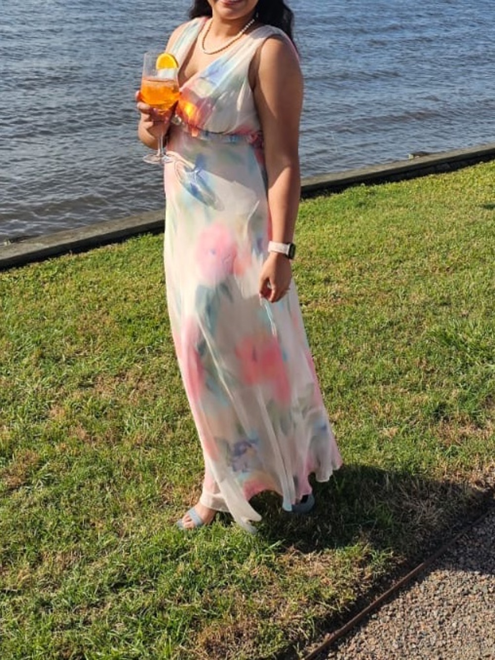 Taylor White Camisole with Pink & Pastel Accents